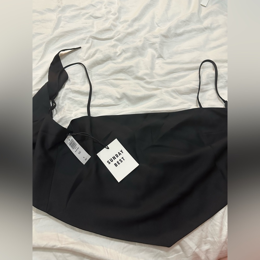 Aritzia silk top, tie back